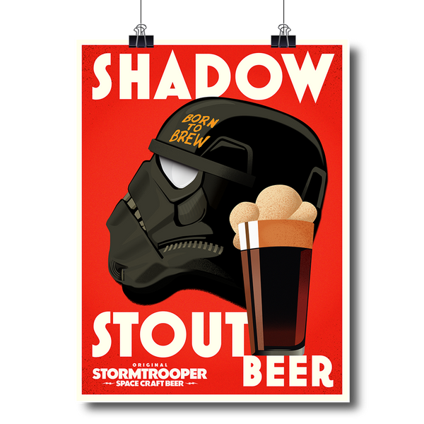 Retro Shadow Stout Poster